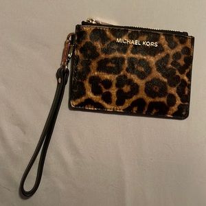 Michael Kors Cheetah Print Leather Coin Purse